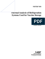 Thermal Analysis of Refrigeration Systems Used For Vaccine Storage