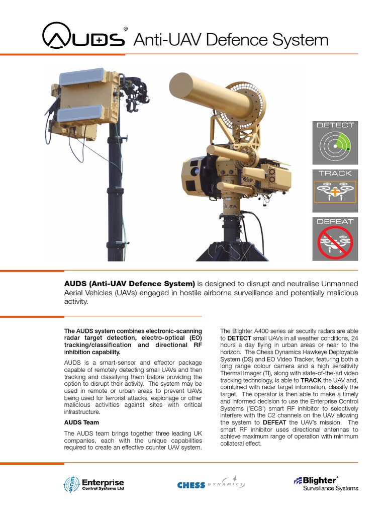 Auds Fact Sheet | PDF | Unmanned Aerial Vehicle | Radar