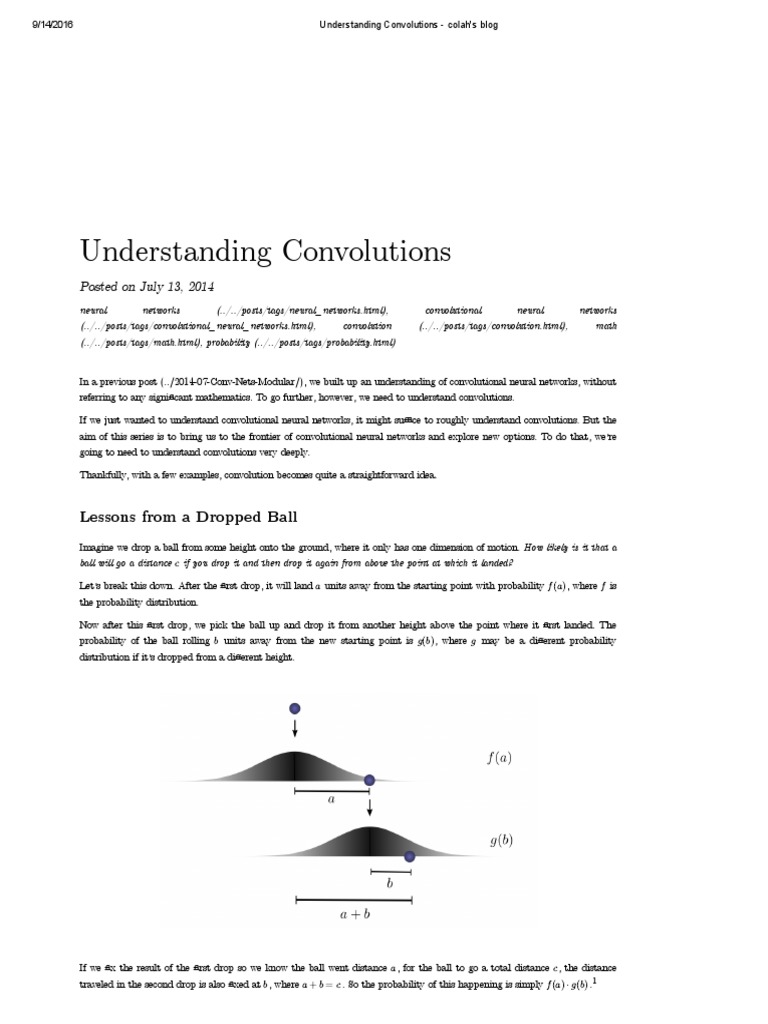 Understanding Convolutions: Posted On July 13, 2014 | PDF | Convolution ...