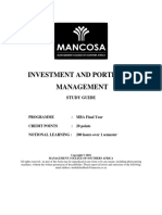 MBA Year 2 Investment and Portfolio Management July 2016 PDF