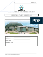 Faculty of Business and Management Industrial Training Logbook