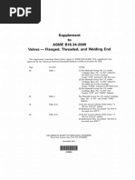 Supplement to ASME B 16.34-2009