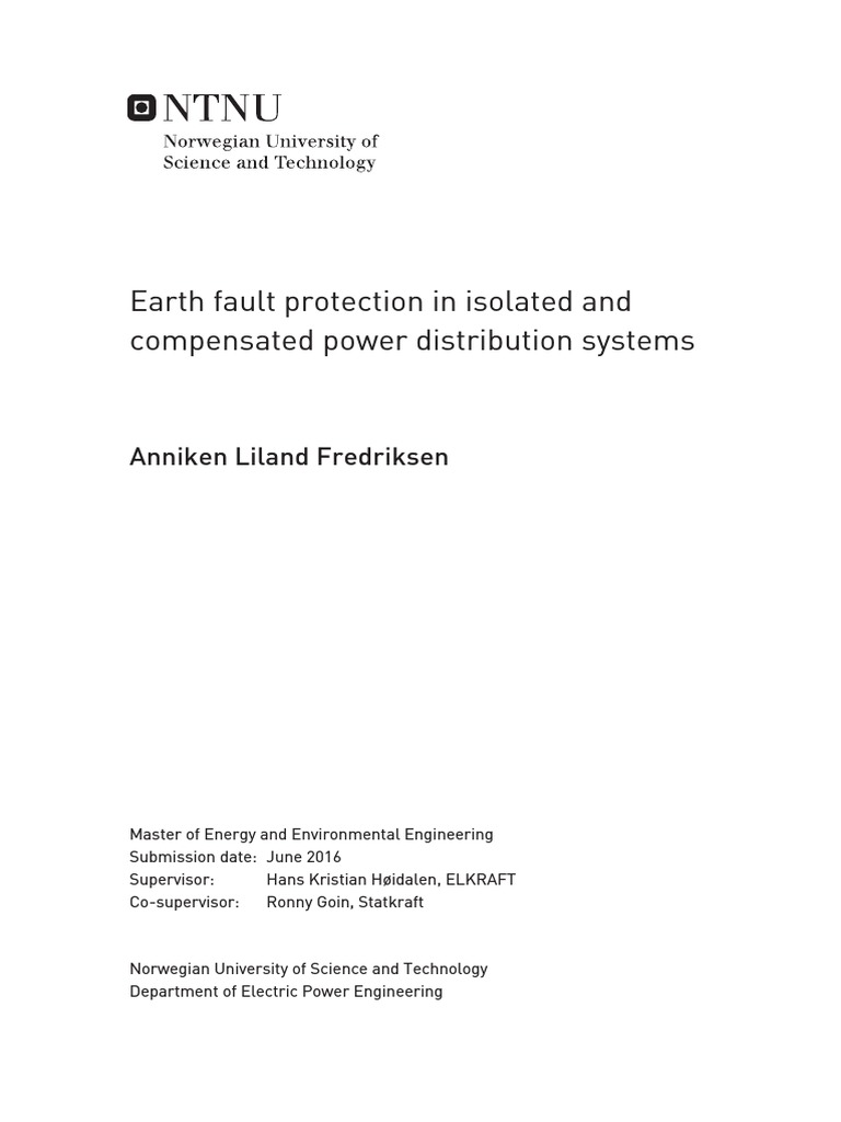 Earth Fault Protection in Power Systems | PDF | Inductor | Capacitor