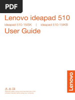 Lenovo Ideapad 510 User Guide: Ideapad 510-15ISK Ideapad 510-15IKB