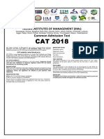 CAT 2018 Advertisement