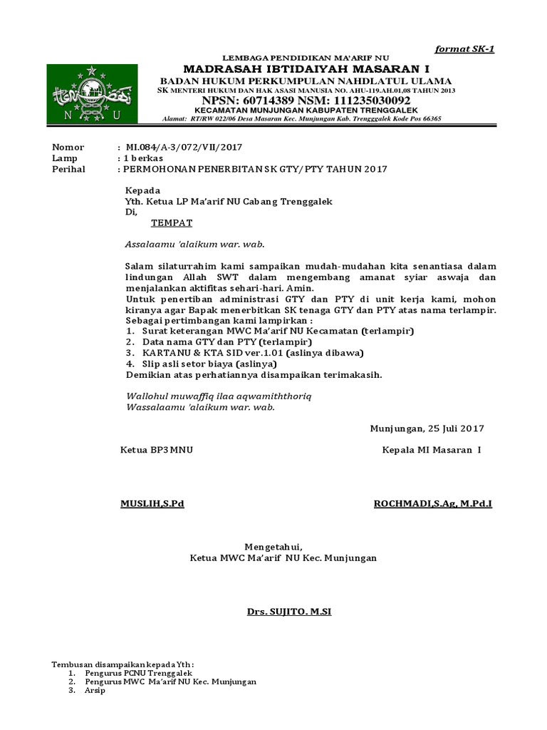 Contoh Surat Penolakan Kursus Download
