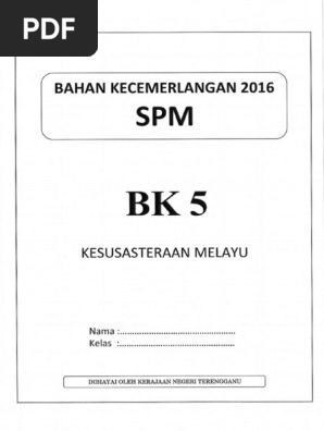 Kesusasteraan Melayu Spm 2016 Pdf Pdf