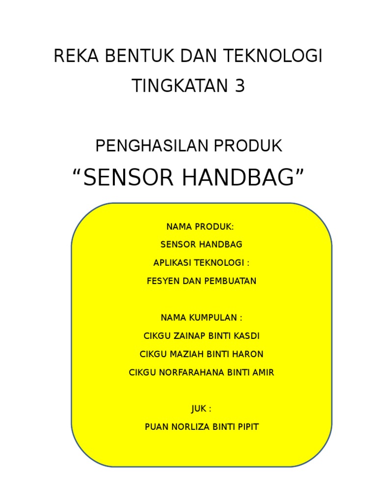 Model Fungsi Sensor Handbag RBT | PDF