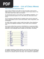 Chess Notation - List of Chess Moves