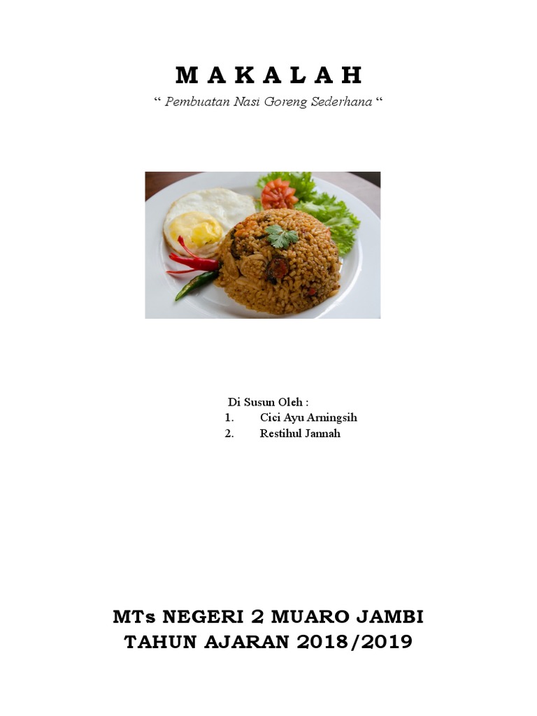 Pembuatan Nasi Goreng Sederhana | PDF