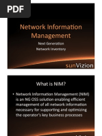 Network Information Management - Sunvizion