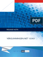 Releasenota Vergunningen - NET 1.0.4.0