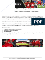 Liverpool FC Premier League Packages Jan 2017
