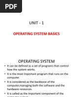 Unit - 1: Operating System Basics