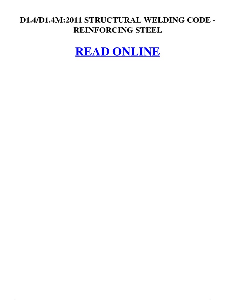 D1 4d1 4m2011 Structural Welding Code Reinforcing Steel 2 Pdf