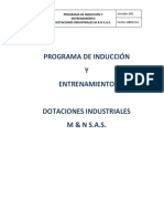 Programa de Inducción y Entrenamiento de SST M & N