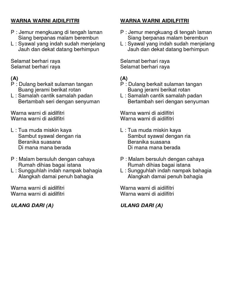 Warna Warni Aidilfitri | PDF