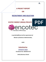 Recruitment and Selection Process at Encotec Energy