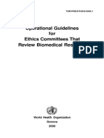 Who - Int - TDR - Operational Guuidelines For Ethics Committees