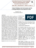 Constitutional Provisions Relating To The Environment and The Impact of PIL in Safeguarding The Environment in India