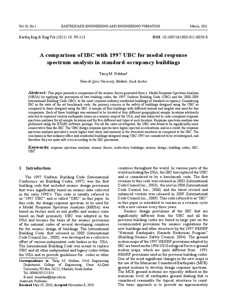UBC Vs IBC | PDF | Solid Mechanics | Engineering