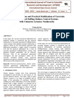 Chaos Suppression and Practical Stabilization of Uncertain Generalized Duffing-Holmes Control Systems With Unknown Actuator Nonlinearity