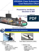 Virginia Class Submarine Cost Reduction Effort