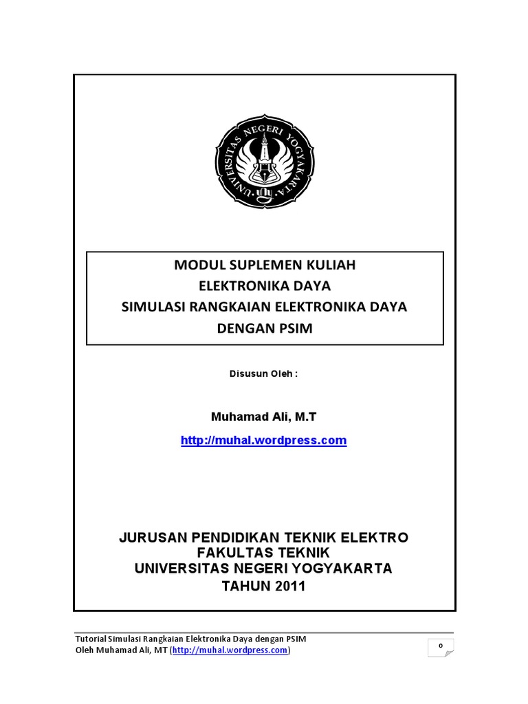 Tutorial Simulasi Rangkaian Elektronika Daya Dengan PSIM PDF | PDF ...