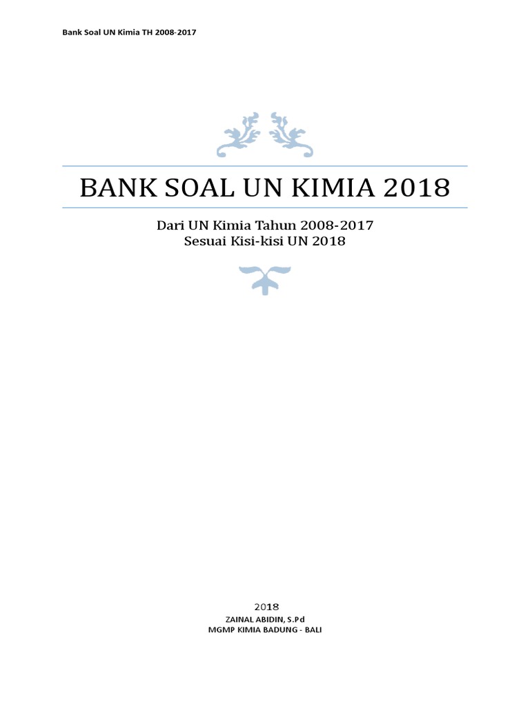 Bank Soal UN Kimia Final OK 2018