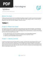 Virtual Reality Nanodegree Syllabus: TERM 1