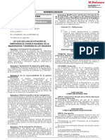 Ley Que Declara en Situación de Emergencia El Consejo Nacional de La Magistratura y Suspende Su Ley Orgánica