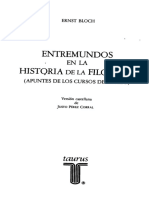 Bloch, Ernst, Entremundos en La Historia de La Filosofia