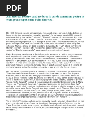Anii Tineretii Noastre