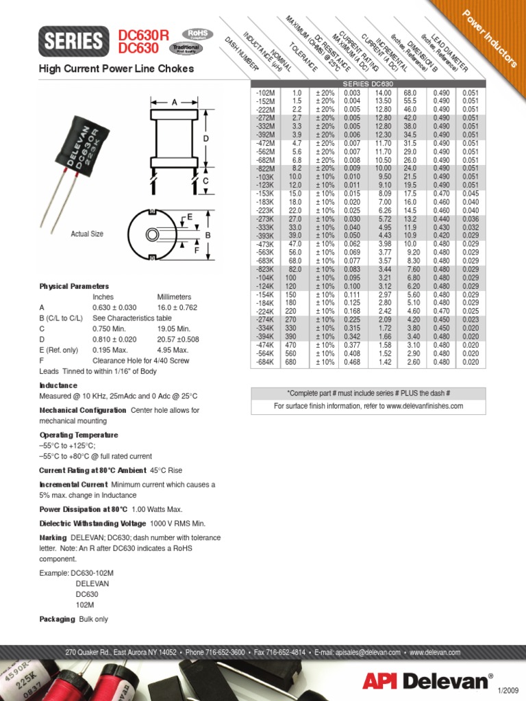 DC630 | PDF | Electricity | Physical Quantities