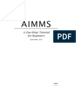 AIMMS Tutorial Beginner