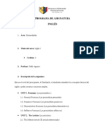 Silabo Inglés I PDF