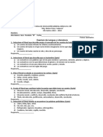 Prueba de Lengua y Literatura 1er Quimestre