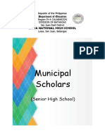 Municipal Scholars: (Senior High School)