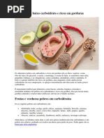 Alimentos ricos em carboidratos