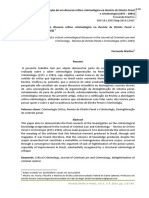 A Sustentação de Um Discurso Crítico Criminológico Na Revista de Direito Penal e Criminologia (1971-1983) - Fernanda Lima