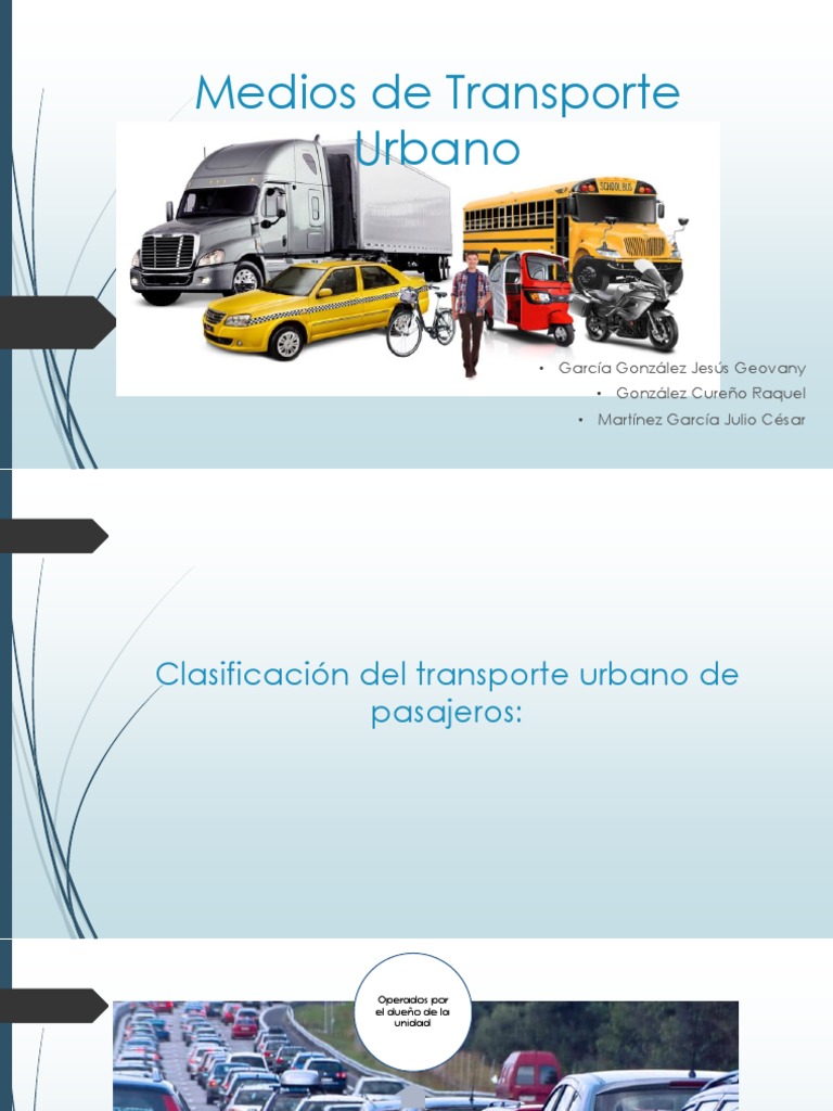 Medios de Transporte Urbano | PDF | Transporte público | Transporte