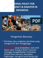 National Policy For Emergency & Disaster in