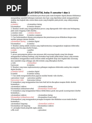 45++ Soal ukk simdig kelas 10 semester 2 info