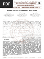 Durability Test of a Developed Radon Counter Module