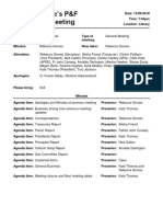 P&F Meeting Minutes 12.06.18