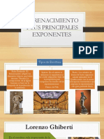 El Renacimiento y Sus Principales Exponentes