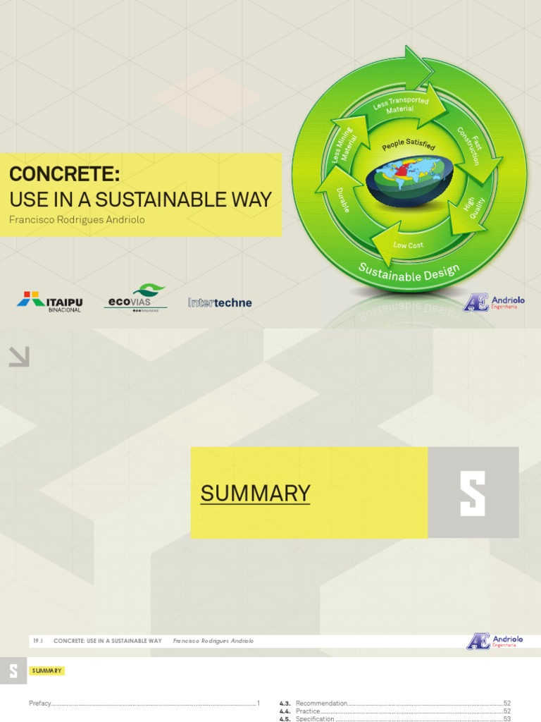 Concrete:: Use in A Sustainable Way | PDF | Concrete | Materials