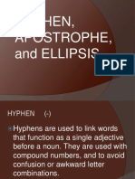 Hyphen, Apostrope, Ellipsis
