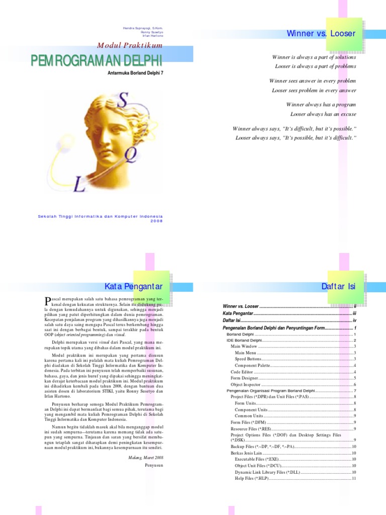 Modul Praktikum Pemrograman Delphi 7 | PDF