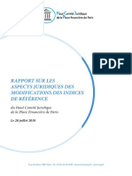 Aspects Juridiques Des Modifications Des Indices de Référence